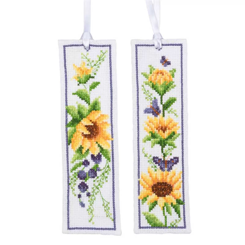 Sunflowers Bookmark Cross Stitch Kit By Vervaco 