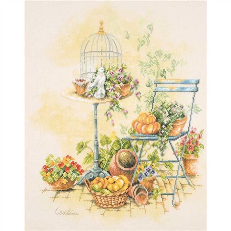 Free from the Birdcage Cross Stitch Kit By Lanarte