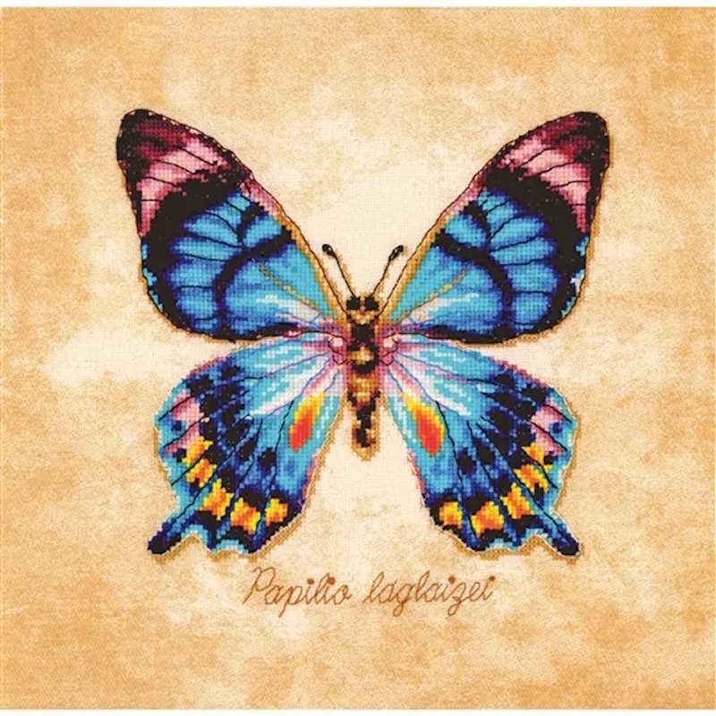 Papilio Laglaizei Cross Stitch Kit By Lanarte