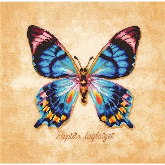 Papilio Laglaizei Cross Stitch Kit By Lanarte