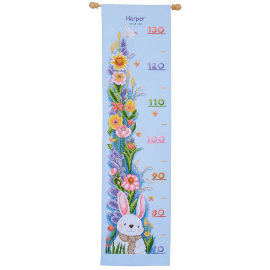 Rabbit in Garden Height Chart Cross Stitch Kit By Vervaco