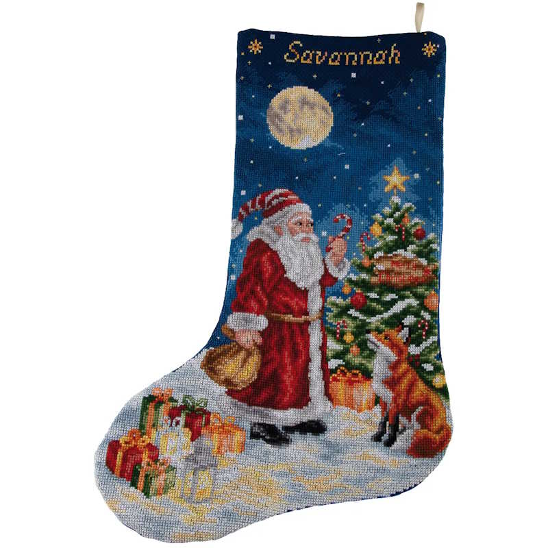 Christmas Eve Encounter Christmas Stocking Cross Stitch Kit By Vervaco