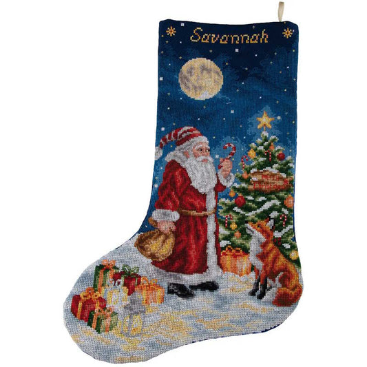 Christmas Eve Encounter Christmas Stocking Cross Stitch Kit By Vervaco