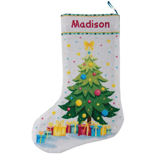 Christmas Tree Christmas Stocking Cross Stitch Kit By Vervaco