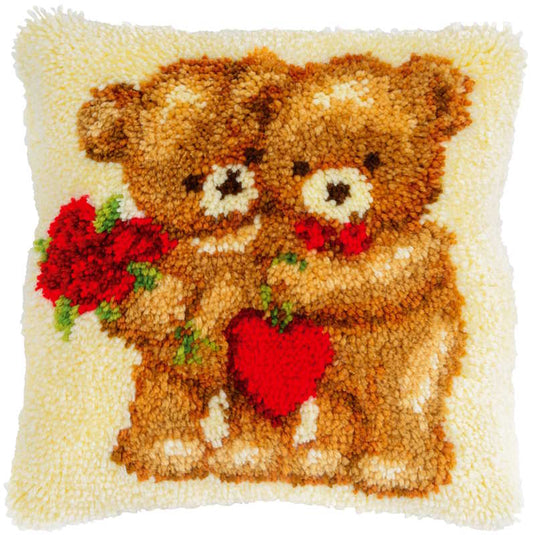 Love Bears Latch Hook Cushion Kit By Vervaco
