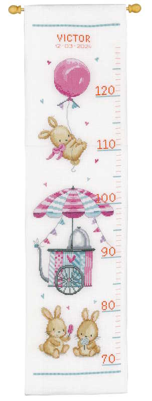Ice Cream Cart Height Chart Cross Stitch Kit By Vervaco