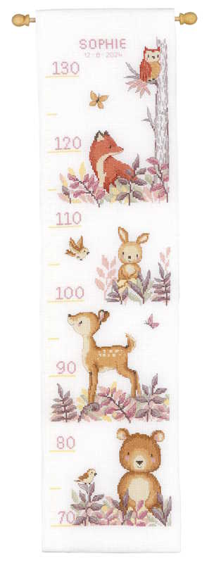 In the Forest Height Chart Cross Stitch Kit By Vervaco