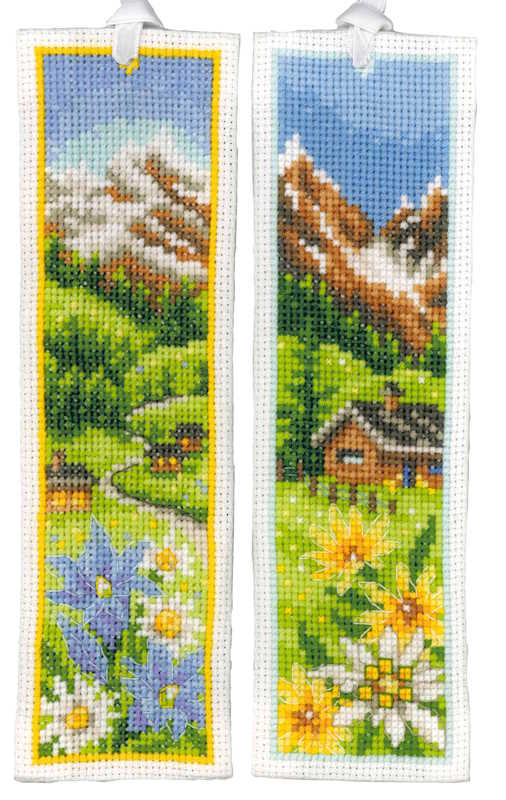 Alpine Meadow Bookmark Cross Stitch Kit By Vervaco