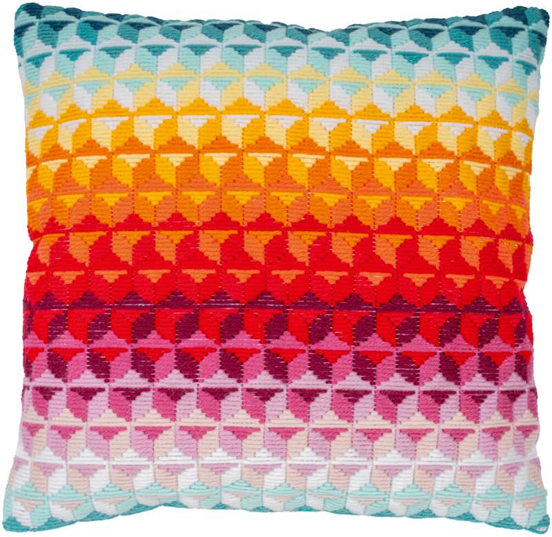 Modern Long Stitch Cushion Kit By Vervaco