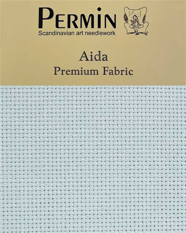 14 Count Aida Fabric by Permin - blue