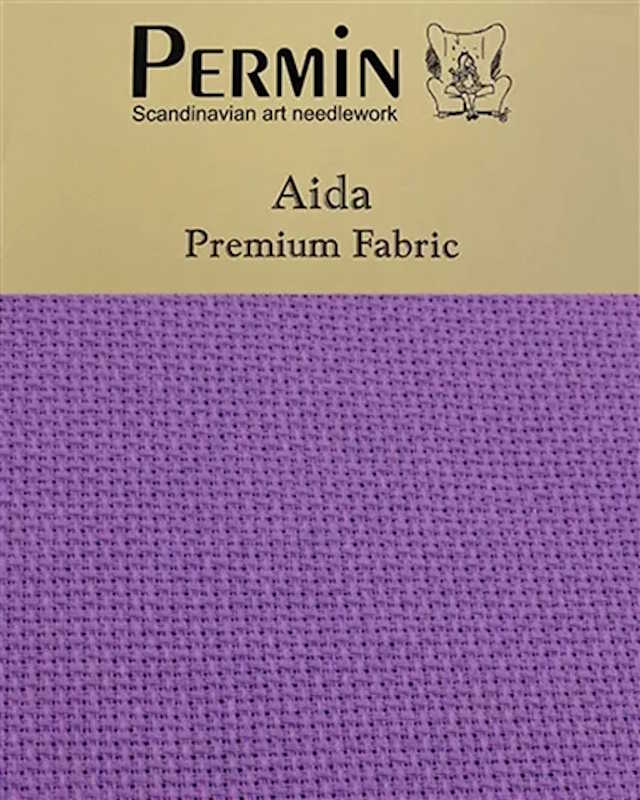 14 Count Aida Fabric by Permin - lilac
