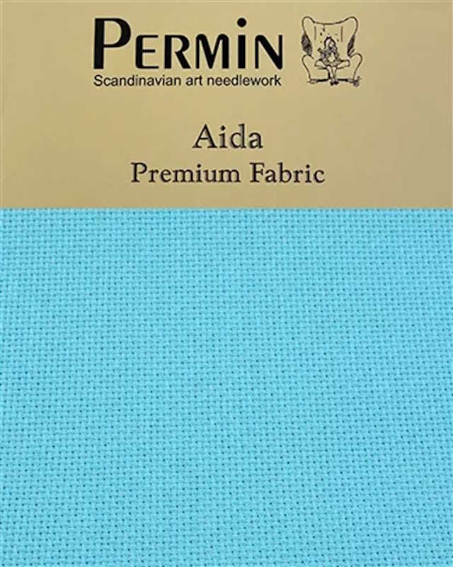 16 Count Aida Fabric by Permin riviera aqua