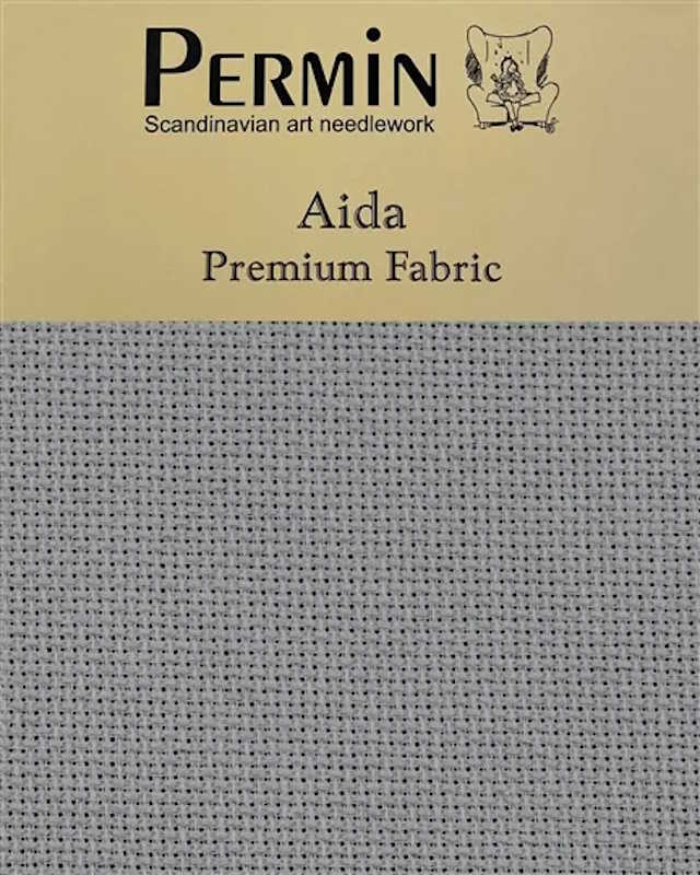 16 Count Aida Fabric by Permin twilight blue