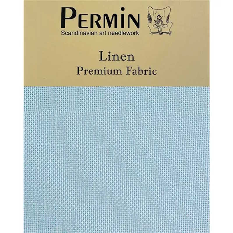 28 Count Linen Fabric by Permin blue