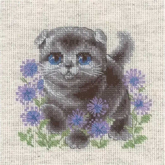 Lop Eared Kitten Cross Stitch Kit By RIOLIS