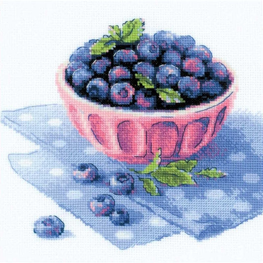 Ripe Blueberry Cross Stitch Kit By RIOLIS