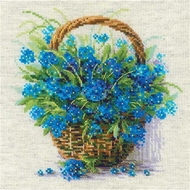 Forget Me Nots Cross Stitch Kit By RIOLIS