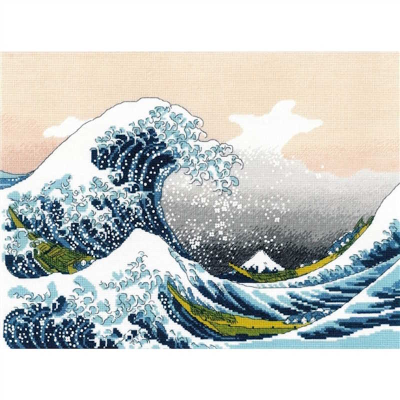 The Great Wave off Kanagawa Cross Stitch Kit By RIOLIS