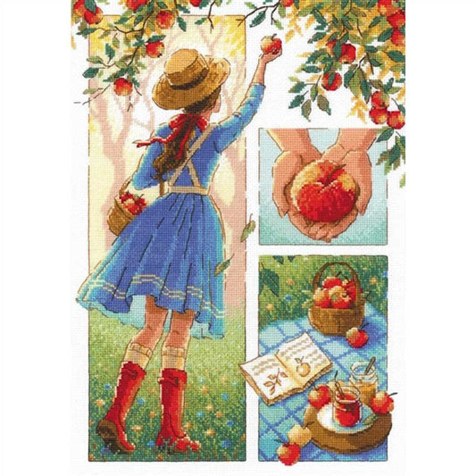 Apple Day Cross Stitch Kit By RIOLIS