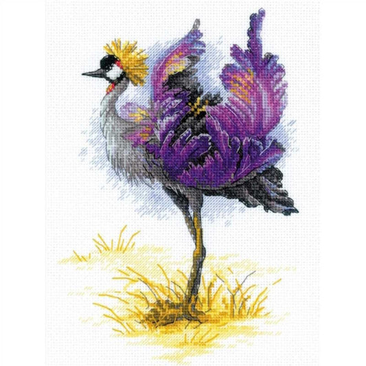 Crowned Crane Cross Stitch Kit By RIOLIS