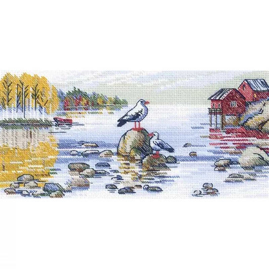 By the Lake Cross Stitch Kit By RIOLIS