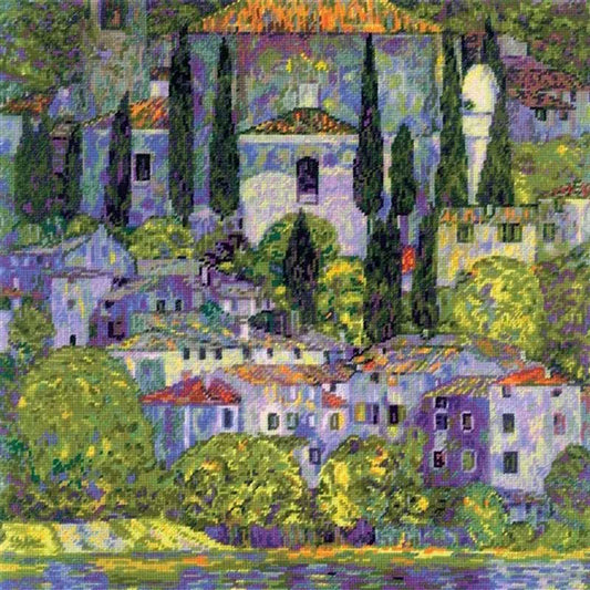 Landscape with Cypresses Cross Stitch Kit By RIOLIS