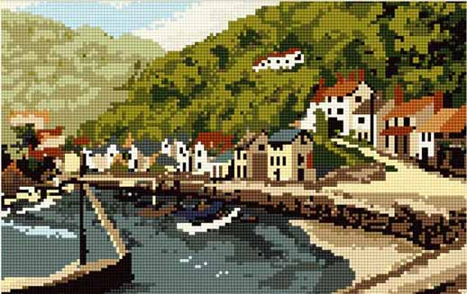 Lynmouth Harbour Tapestry Kit by Brigantia Needlework