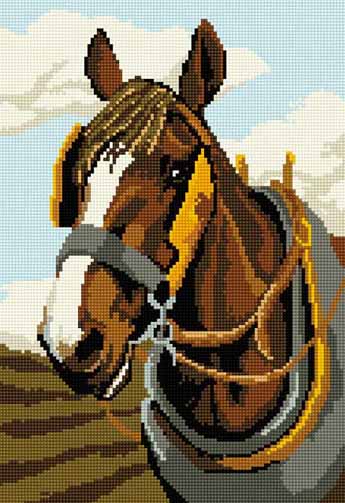 Shire Horse Tapestry Kit by Brigantia Needlework