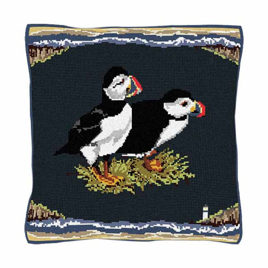 Puffins Tapestry Kit by Brigantia Needlework