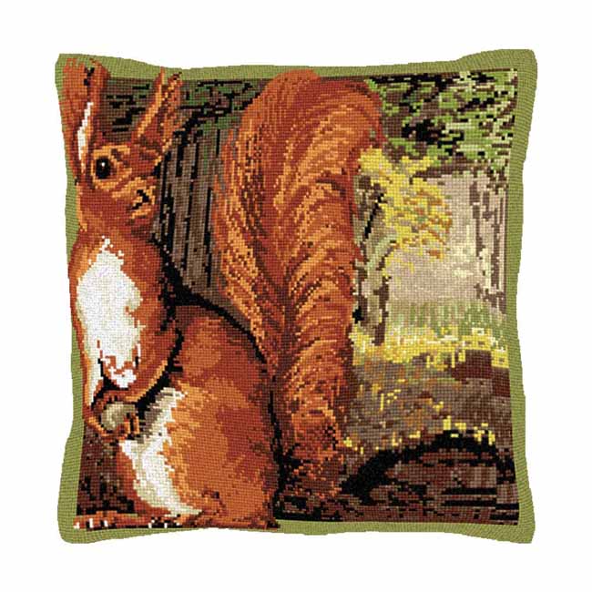 Red Squirrel Tapestry Kit by Brigantia Needlework