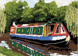 Canal Boat Tapestry Kit by Brigantia Needlework