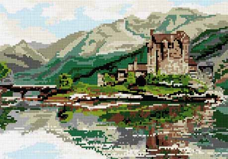 Eilean Donan Castle Tapestry Kit by Brigantia Needlework