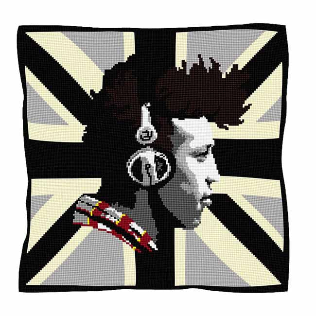 Alex Tapestry Kit by Brigantia Needlework - Black and White