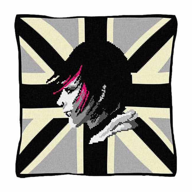 Sophie Tapestry Kit by Brigantia Needlework - Black and White