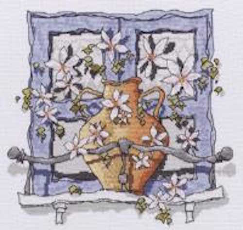 Greek Window Cross Stitch Kit by Michael Powell 