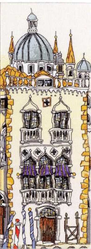 Venice Palazzo Three Cross Stitch Kit by Michael Powell