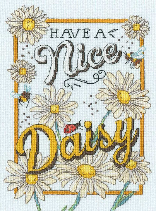 Nice Daisy Cross Stitch Kit By Bothy Threads