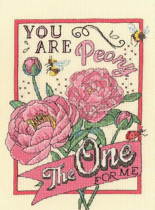 Peony the One Cross Stitch Kit By Bothy Threads