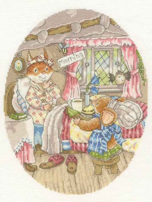 Breakfast in Bed Cross Stitch Kit By Bothy Threads