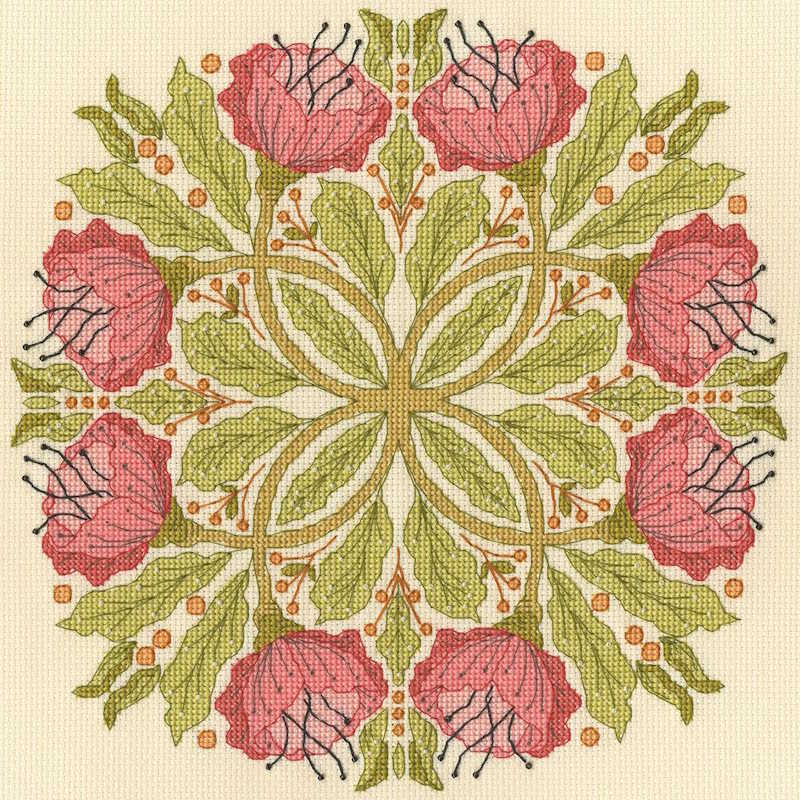 Celtic Poppies Cross Stitch Kit By Bothy Threads