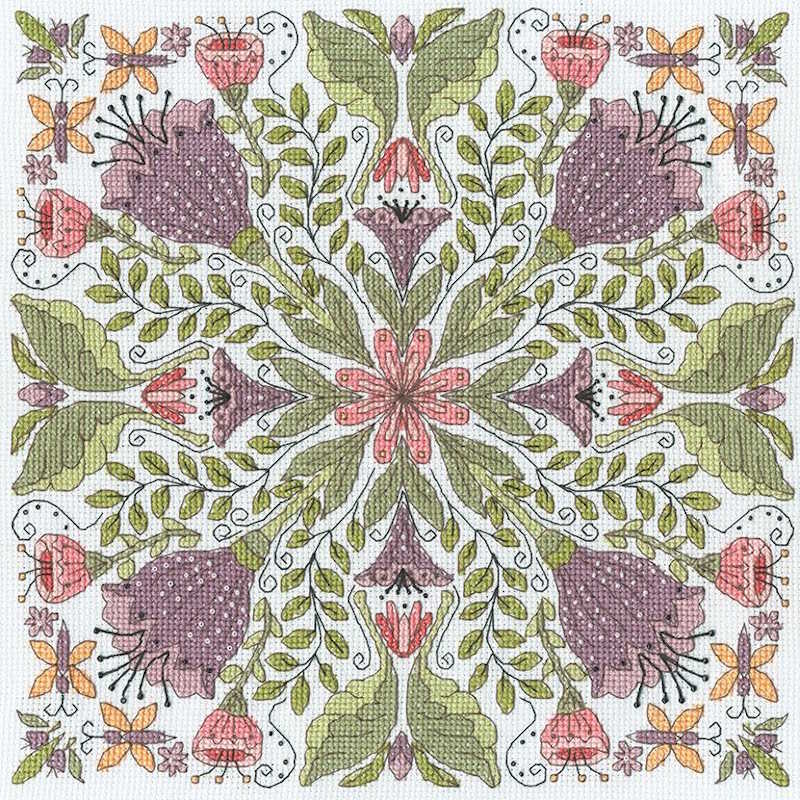 Bursting Blooms Cross Stitch Kit By Bothy Threads