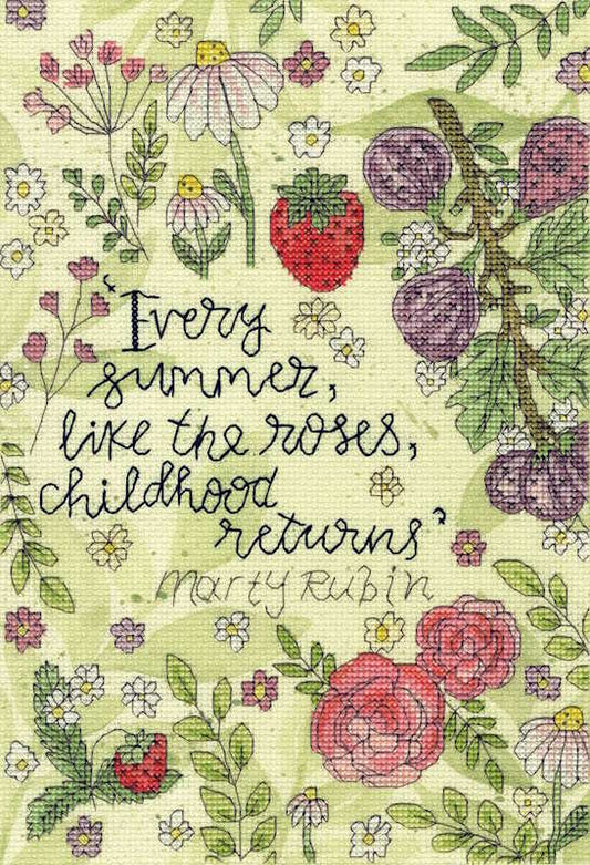 Roses of Summer Cross Stitch Kit By Bothy Threads