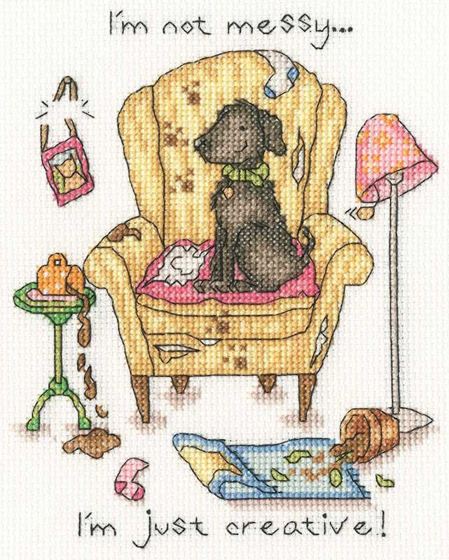 Mucky Pup Cross Stitch Kit By Bothy Threads