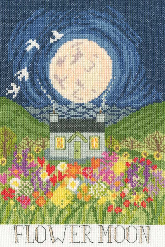 Flower Moon Cross Stitch Kit By Bothy Threads