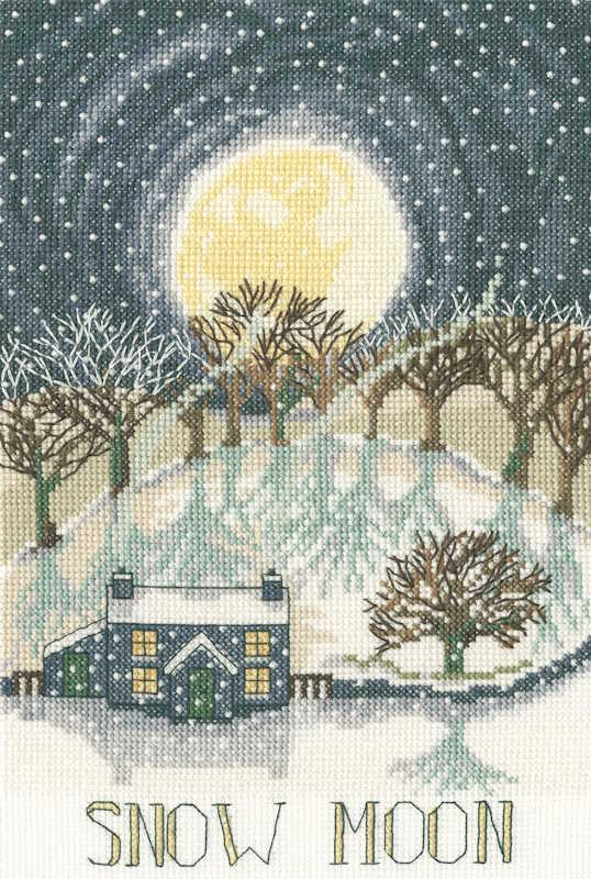 Snow Moon Cross Stitch Kit By Bothy Threads