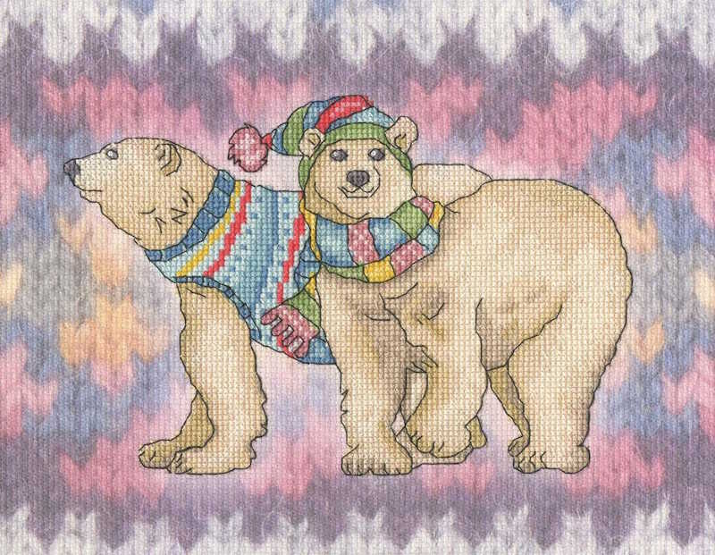 A Polar Pair Cross Stitch Kit By Bothy Threads