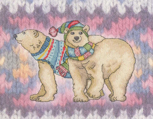 A Polar Pair Cross Stitch Kit By Bothy Threads