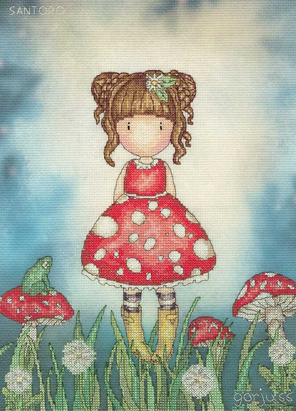 Little Mushroom Gorjuss Cross Stitch Kit By Bothy Threads