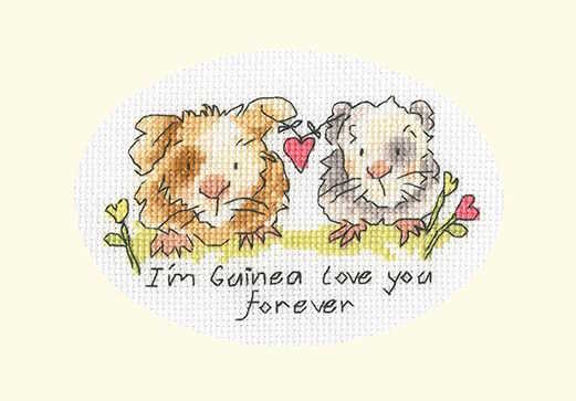 I'm Guinea Love You Forever Cross Stitch Card Kit By Bothy Threads