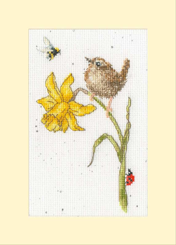 The Birds and the Bees Cross Stitch Card Kit by Bothy Threads